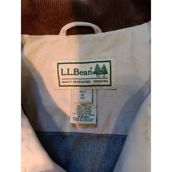 Vtg LL Bean Mens Original Field Jacket Chore Barn Coat Cotton Lined XL Utility - Picture 2 of 8